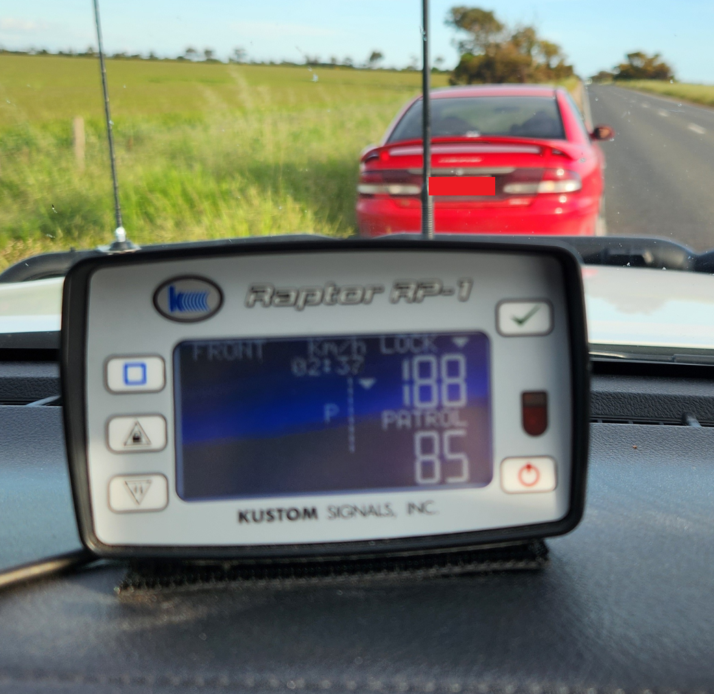 Extreme speeder loses licence at Strathalbyn after being clocked at 188km/h
