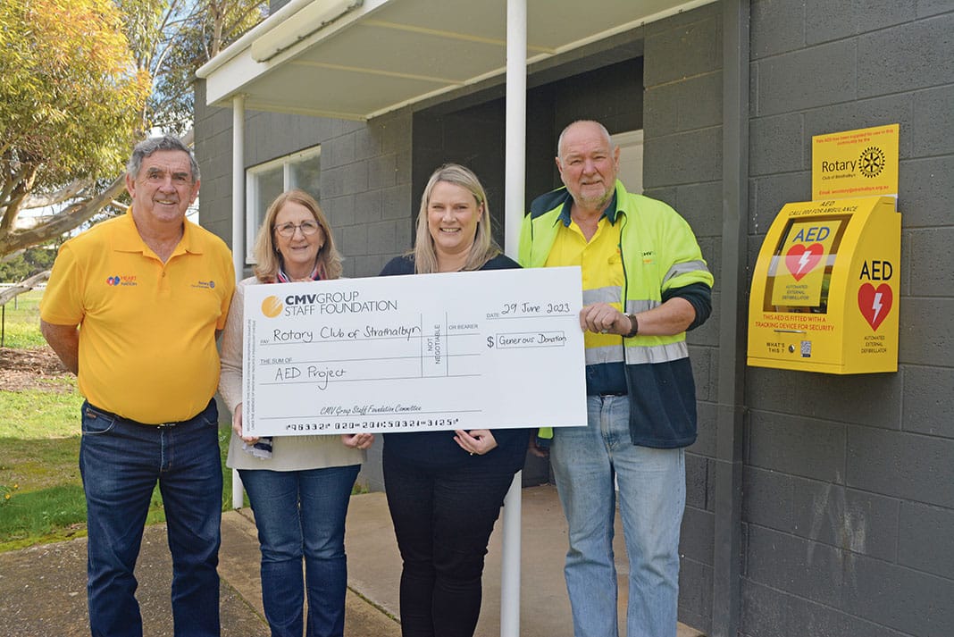 Life-saving donation for Rotary club AED project