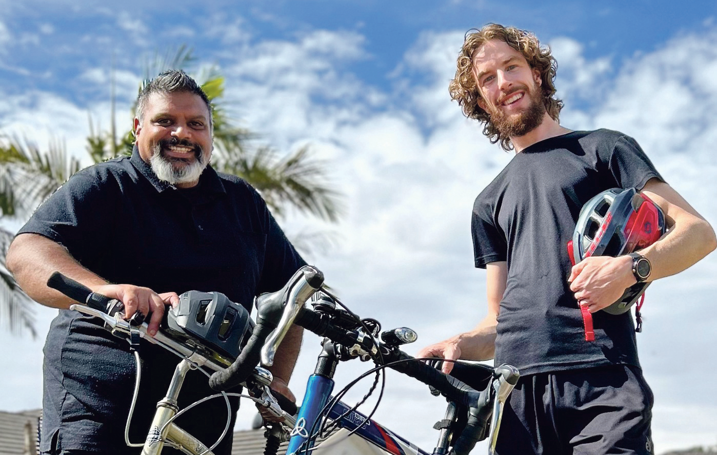 YouTube pair tackle momentous bike ride for mental health