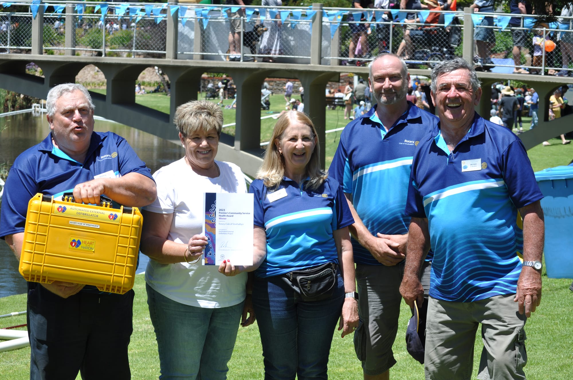 Rotary honoured with state health award for AED project