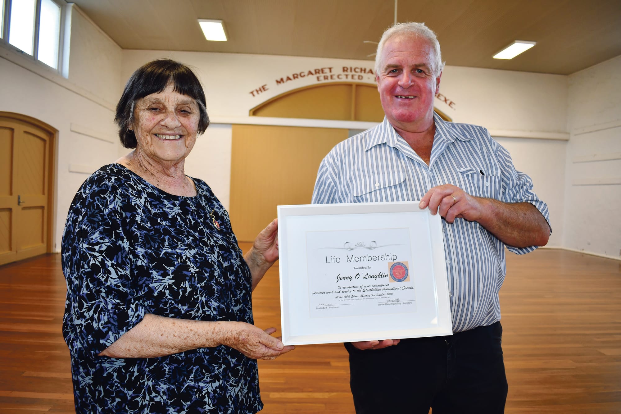 Strathalbyn show volunteer awarded Life Membership, other volunteers sought