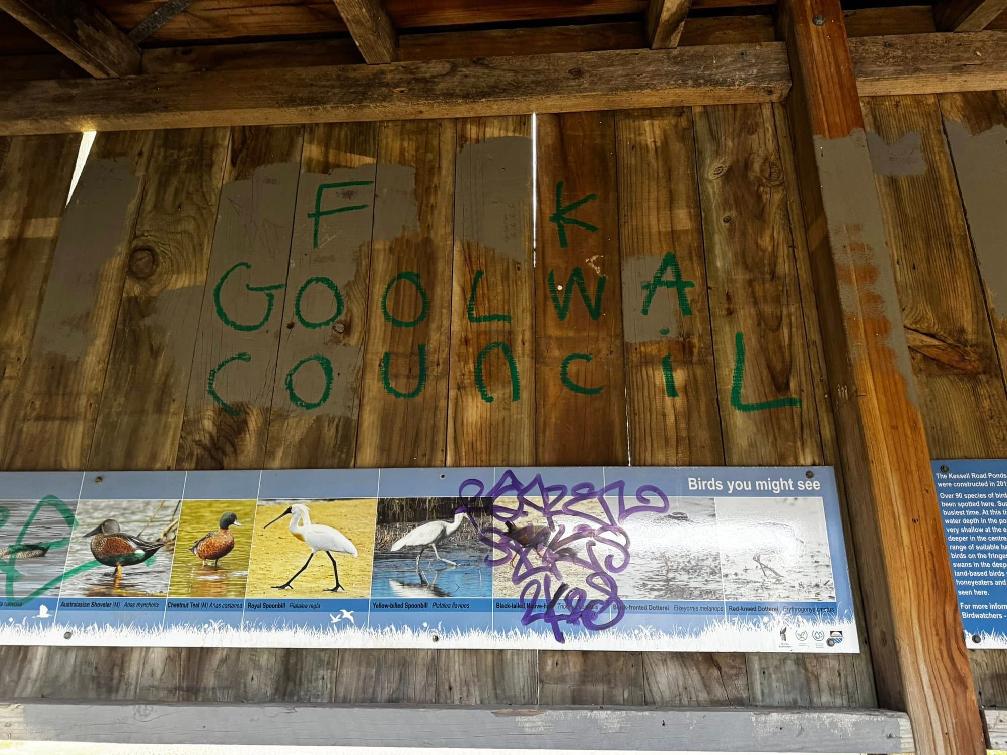 Goolwa bird hide targeted by vandals