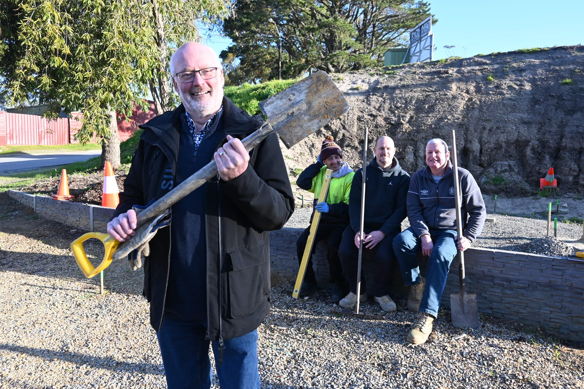Laying foundations for war memorial