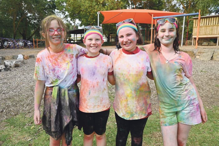 Colour rains down on Macclesfield Primary students