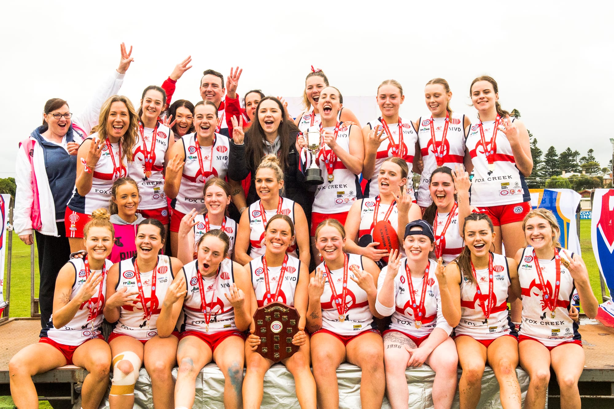 TRIPLE THREAT: Willunga wins third GSFLW premiership