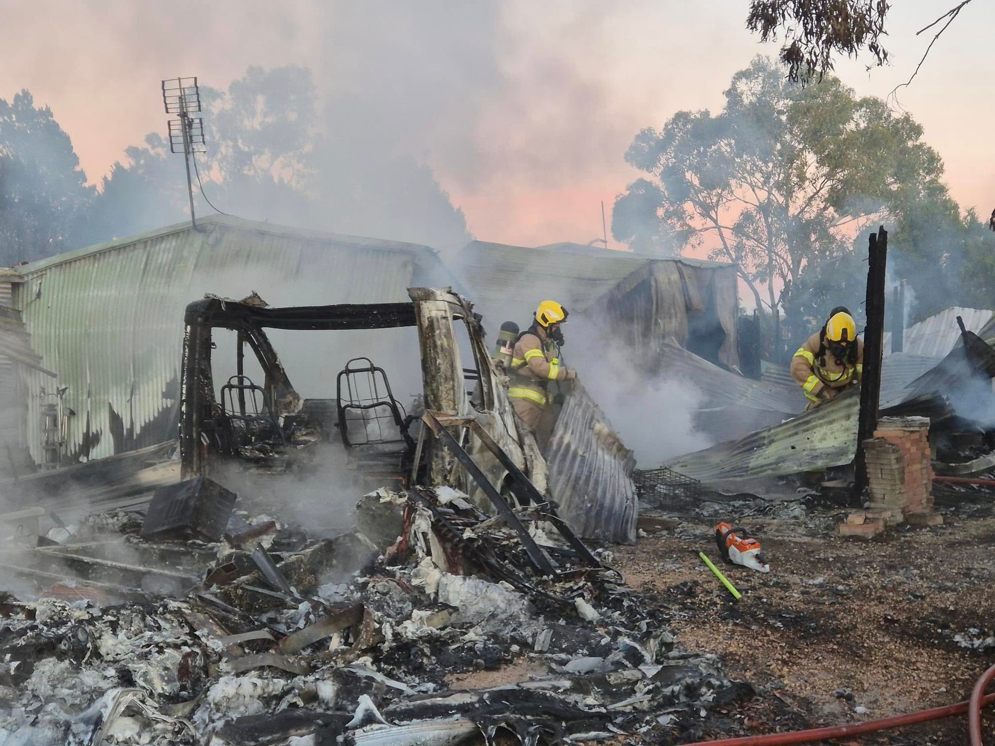House fire at Hartley