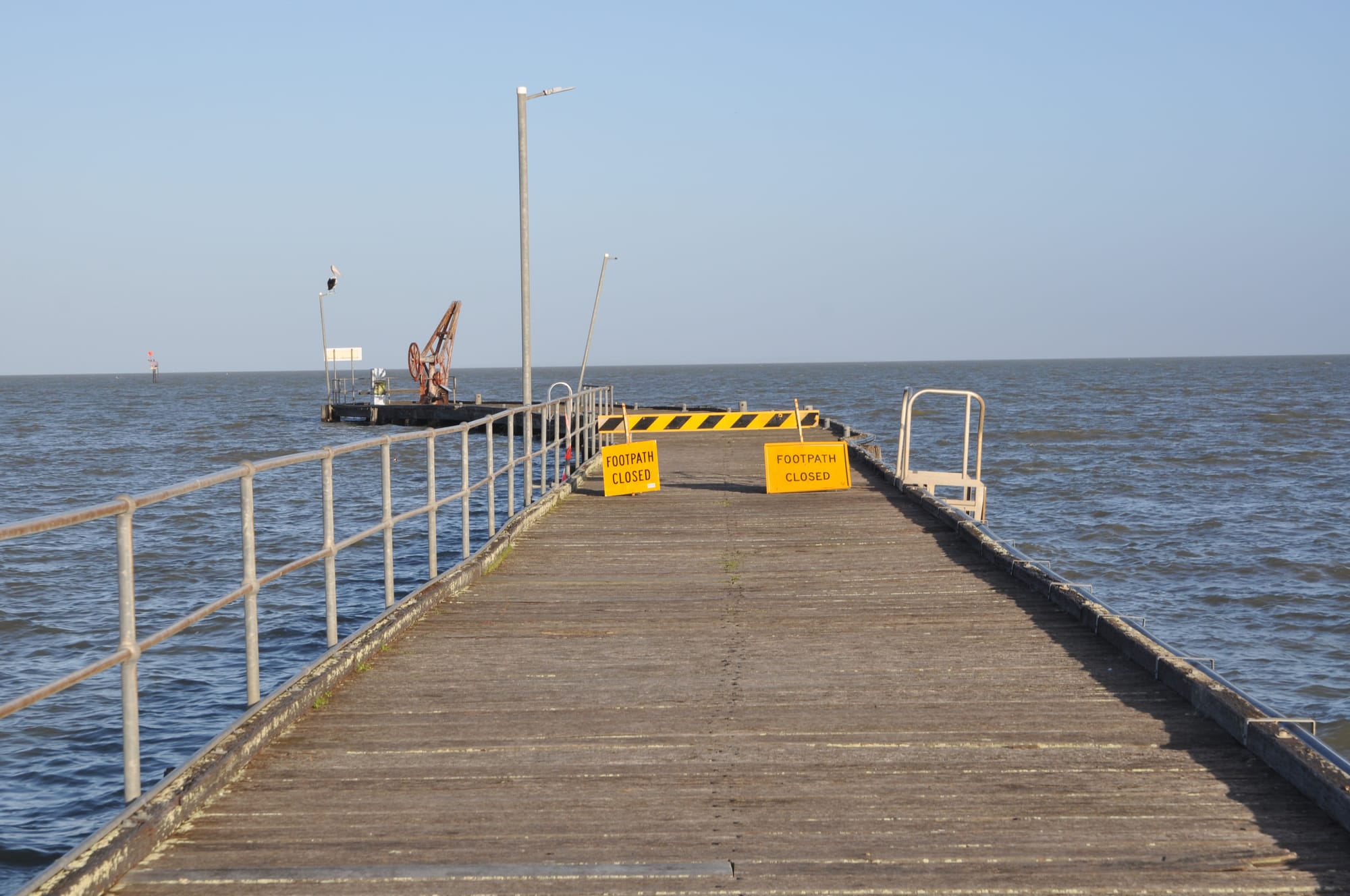 Work under way at Milang jetty