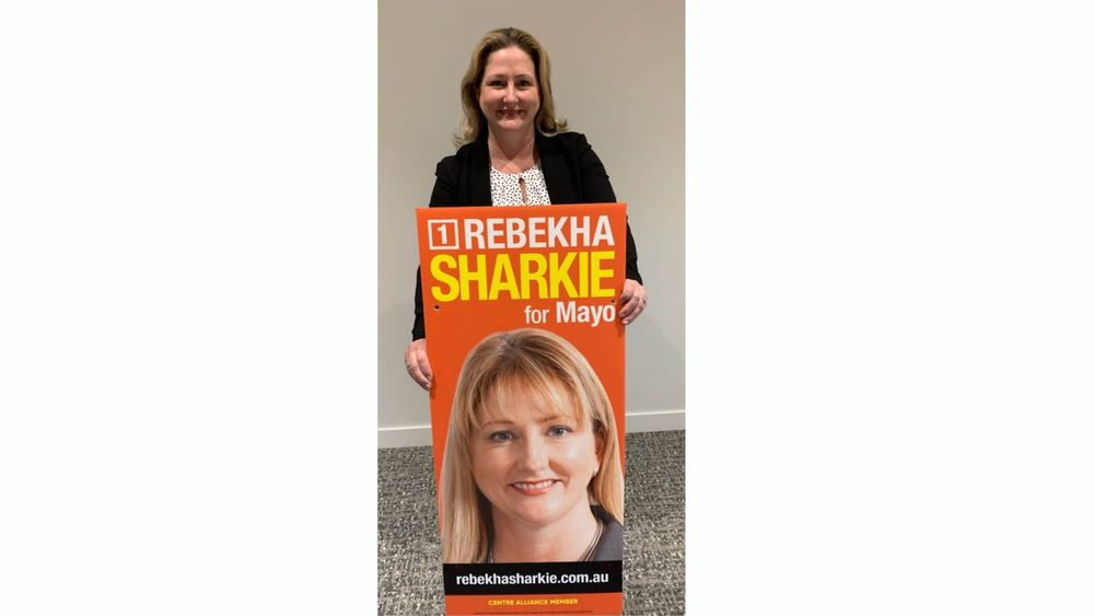 ‘Avid supporters’ remove Member for Mayo Rebekha Sharkie’s corflutes post image
