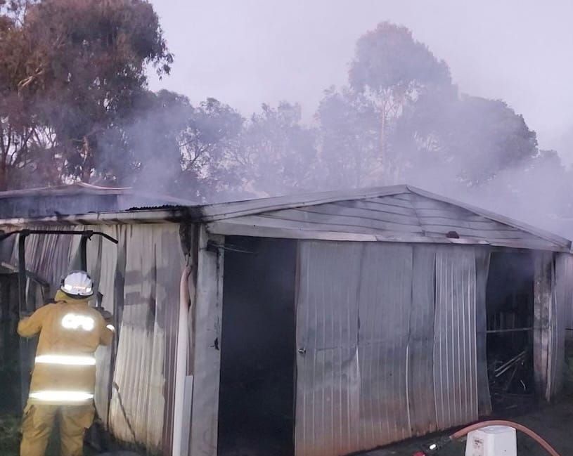 Fire breaks out in Callington shed post image