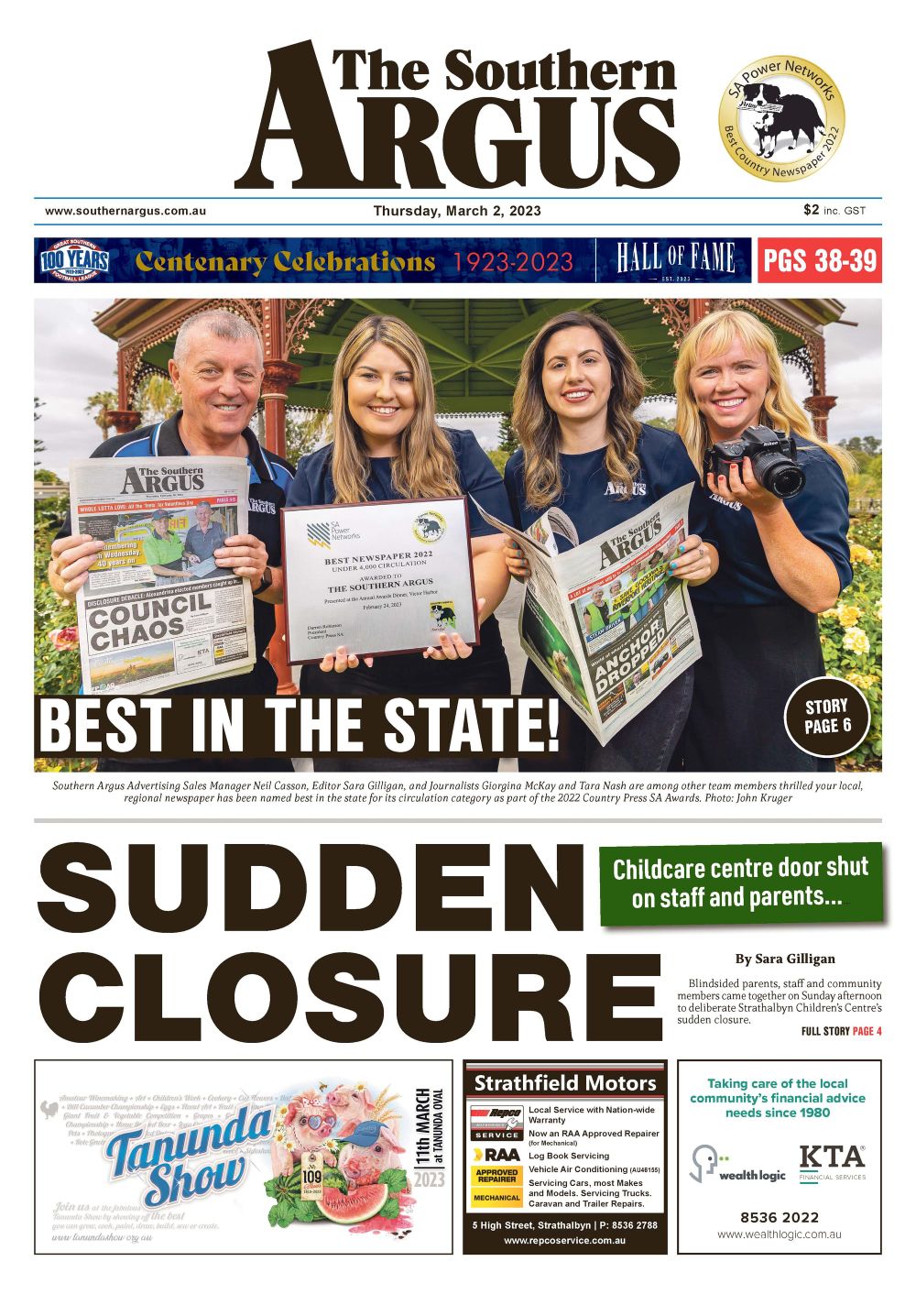 The Southern Argus - March 2, 2023 post image