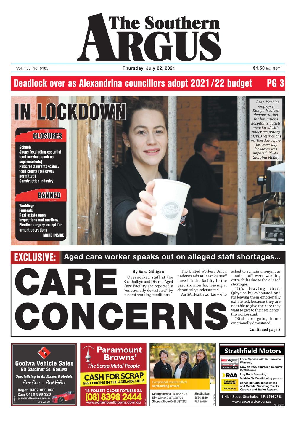 The Southern Argus - July 22, 2021 post image