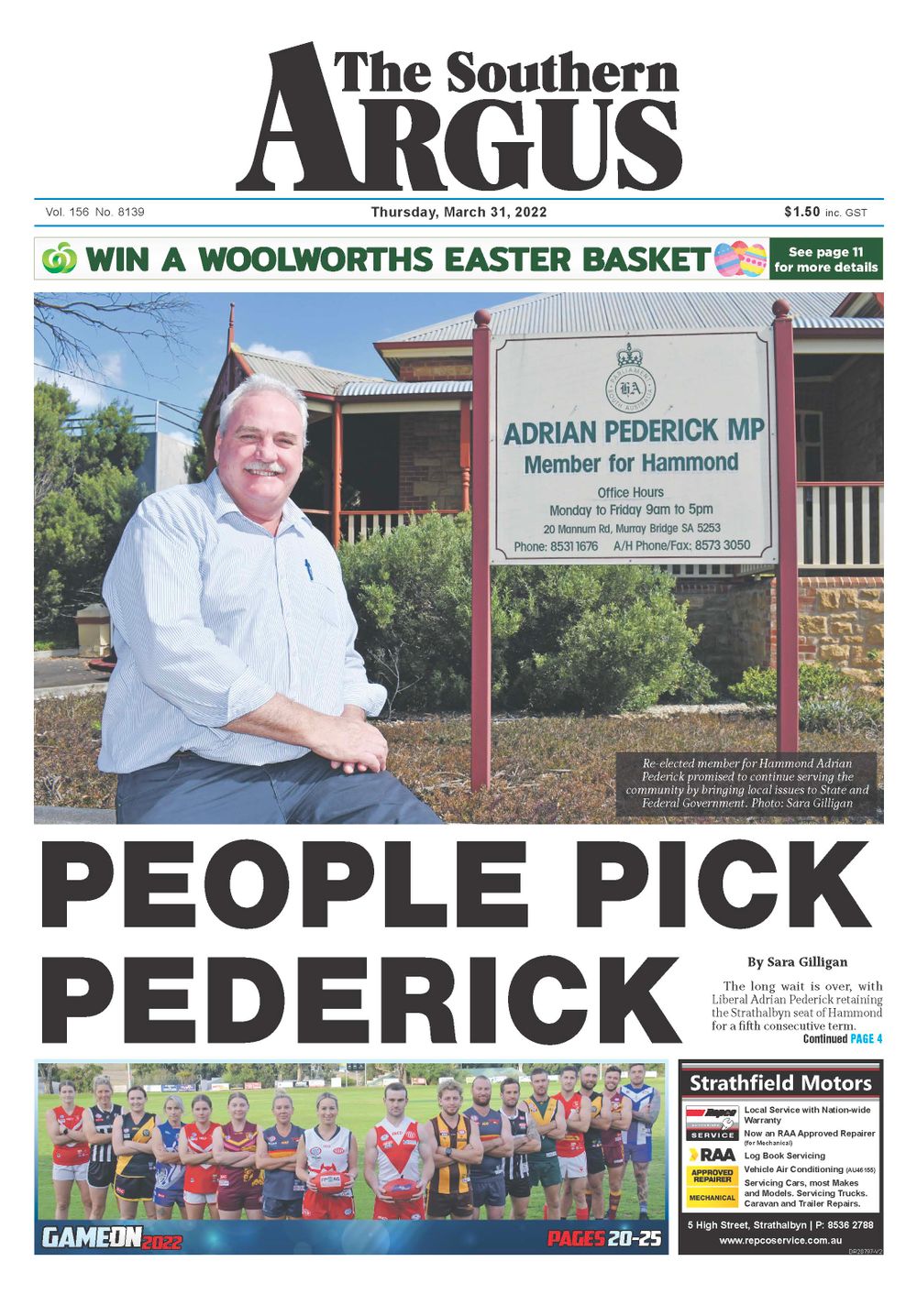 The Southern Argus - March 31, 2022 post image