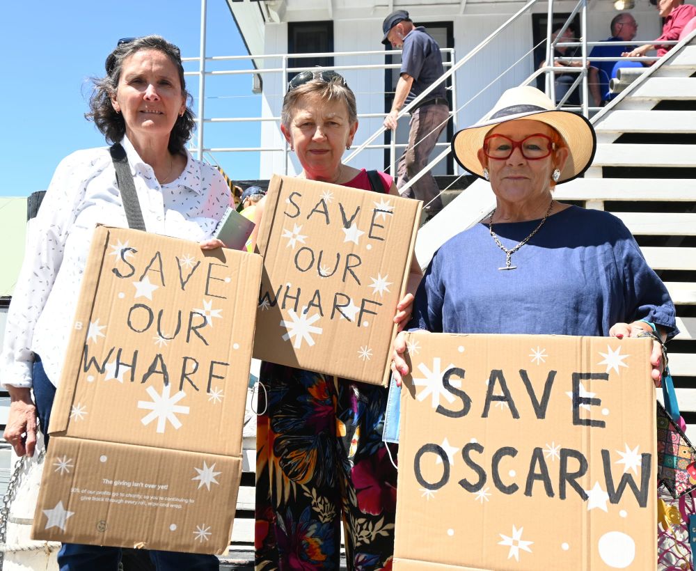 Goolwa wharf rally to ‘Save the Oscar W’ draws a healthy crowd post image