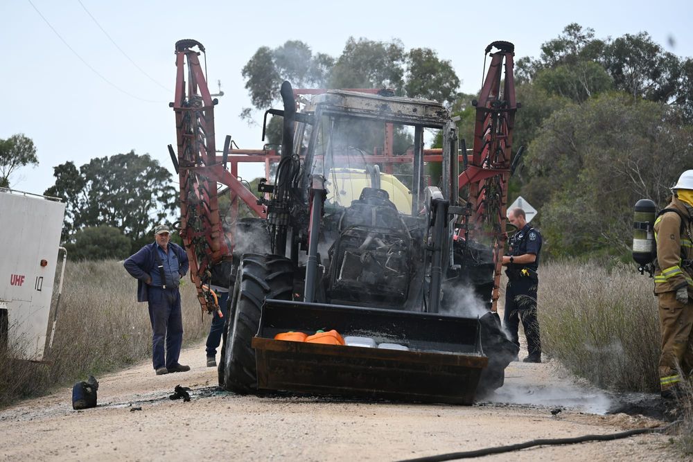 Tractor catches fire at Bletchley causing $90,000 in damages post image