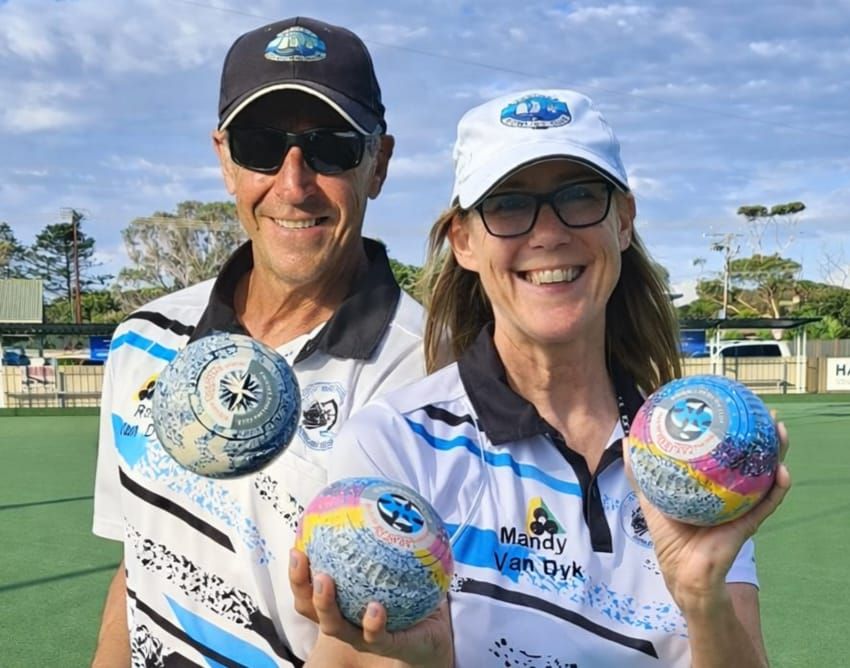 Husband and wife team secure unprecedented bowls double win post image