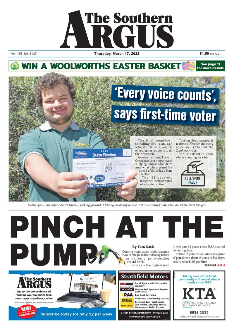 The Southern Argus - March 17, 2022 post image