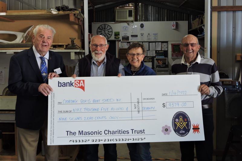 Charitable donation goes a long way for Coorong Quays Boat Shed post image