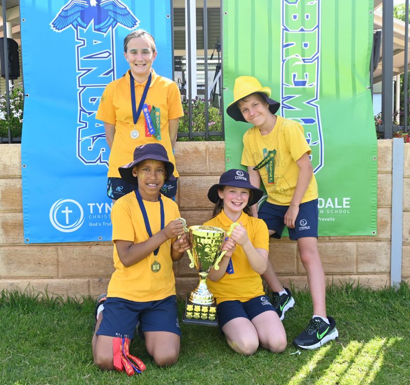 Murray house victors of Tyndale Sports Day trophy post image