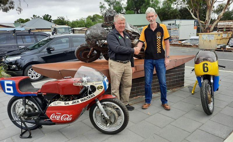 Ken Blake bikes parked at Gilbert’s Motor Museum post image