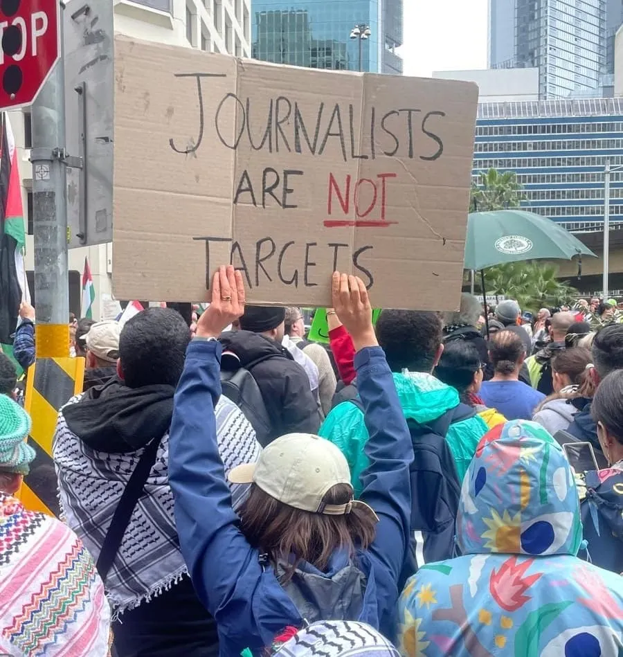 Me with my very rudimentary sign during the March for Humanity on Sunday August 03 2025