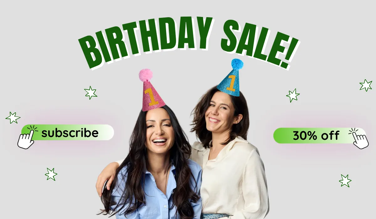 It's our birthday! Here's 30% off a subscription