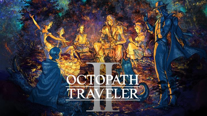 Octopath Traveler II's characters sit around a campfire enjoying each other's company.