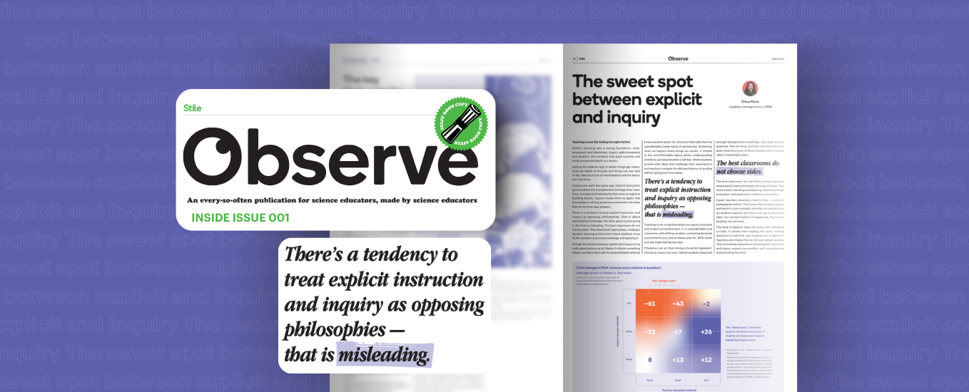 Finding the sweet spot between explicit and inquiry