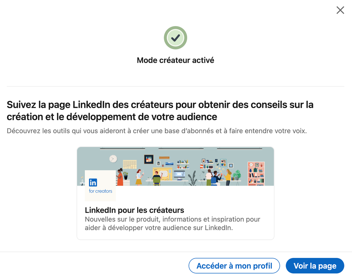 Professionnels de Santé : activez le mode créateur sur votre compte Linkedin