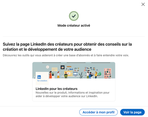 Professionnels de Santé : activez le mode créateur sur votre compte Linkedin