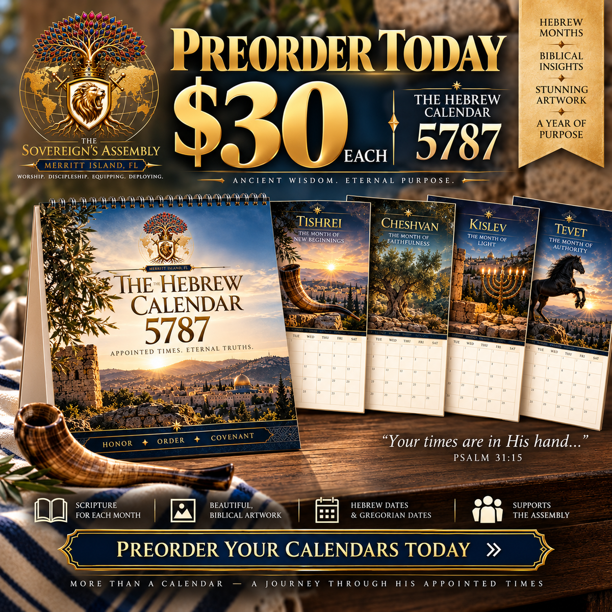 The Sovereign’s Assembly 5787 Hebrew Calendar
