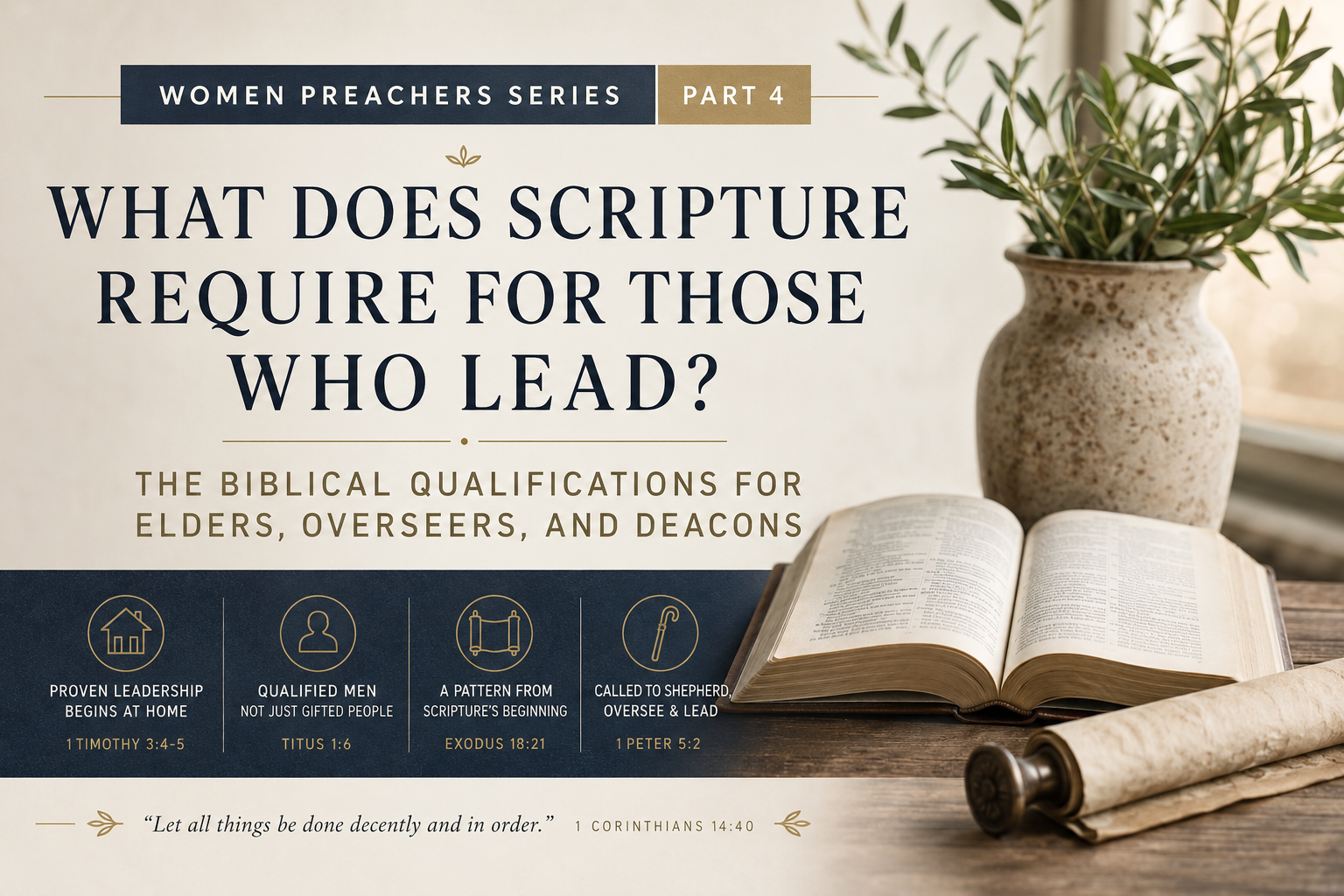 Part 4: The Biblical Qualifications for Elders, Overseers, and Deacons