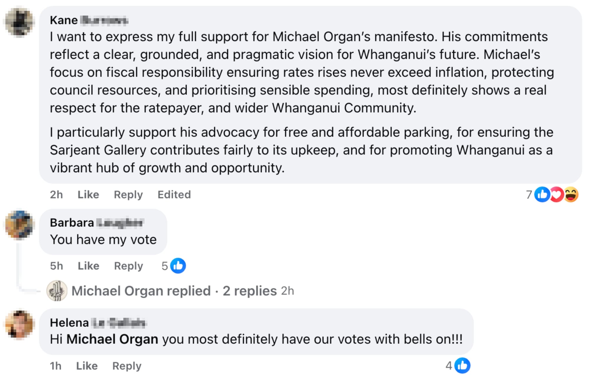 I particularly support his advocacy for free and affordable parking