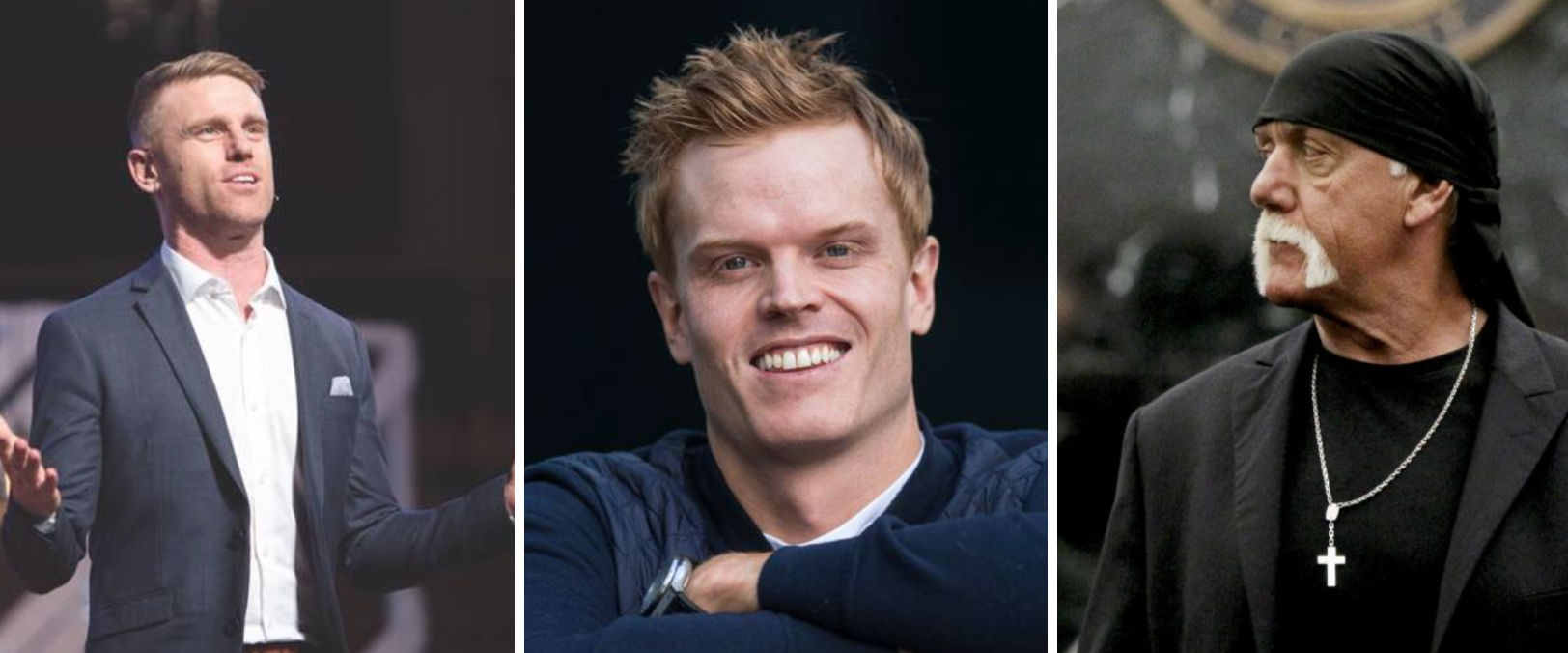 Arise Church's John Cameron, Zuru's Nick Mowbray, Hulk Hogan.