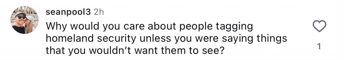 "Why would you care about people tagging you?"