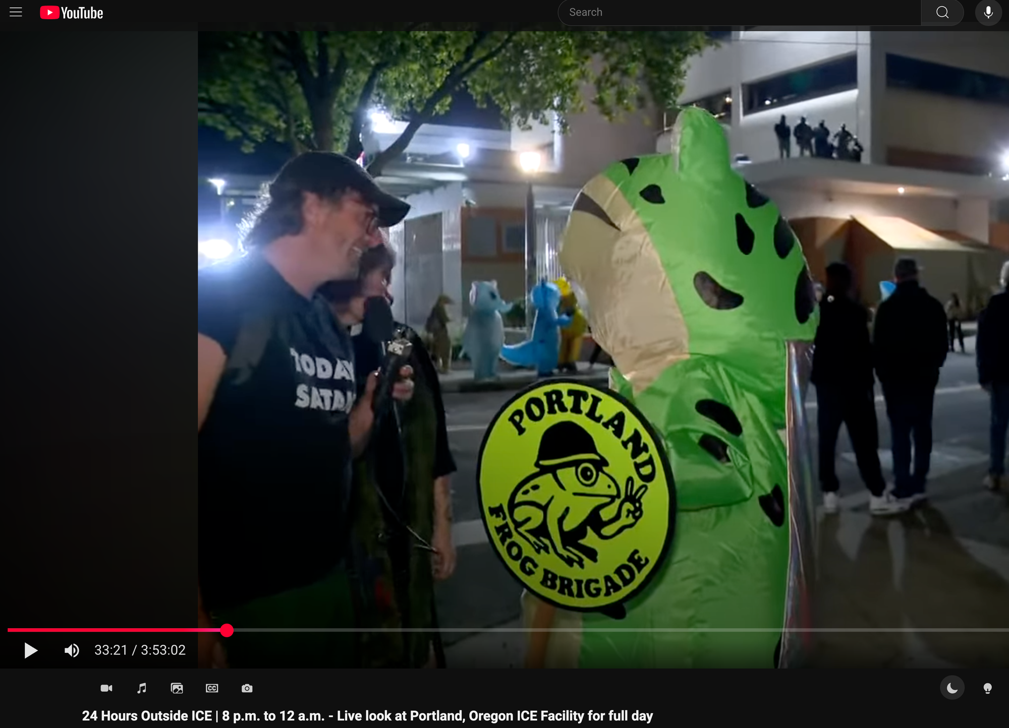 Me and the frog on the local news