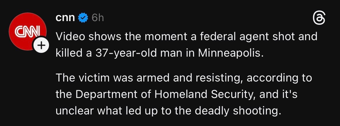 CNN parrots line that the victim was armed and resisting