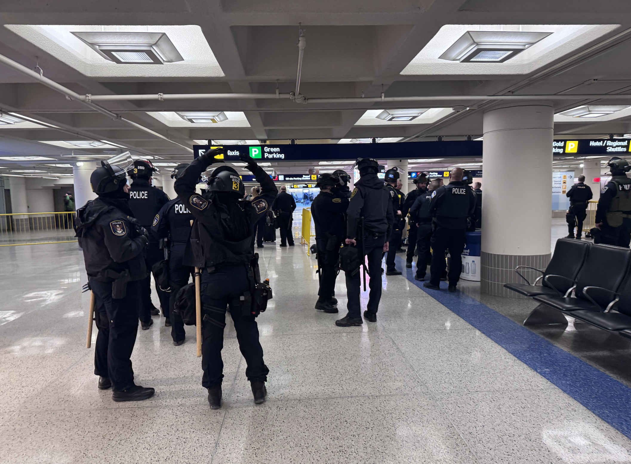 Police at arrivals