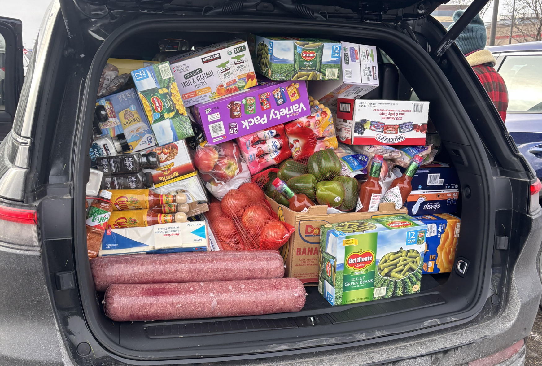 car full of food