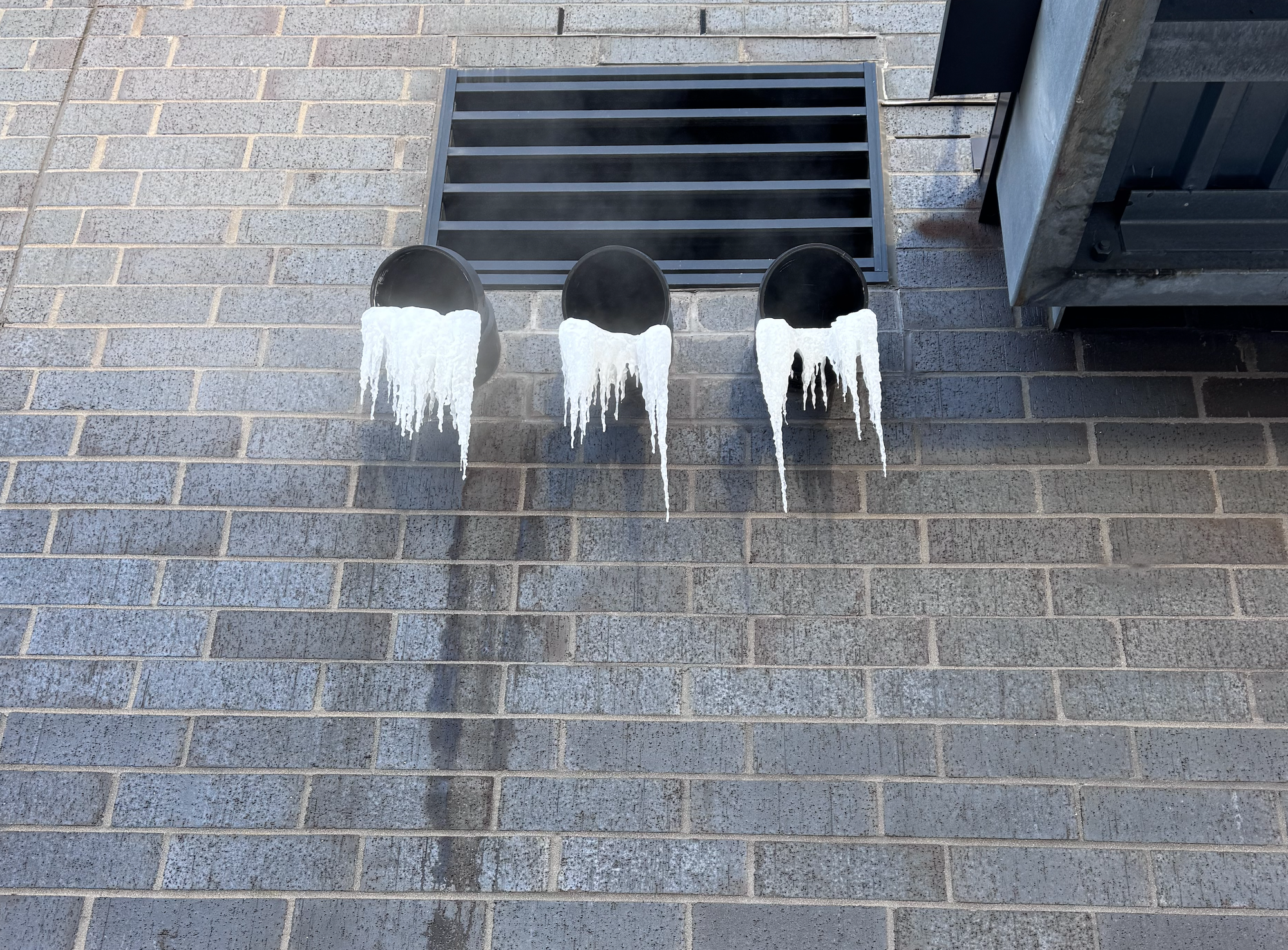 Photo of frozen pipes in Minneapolis