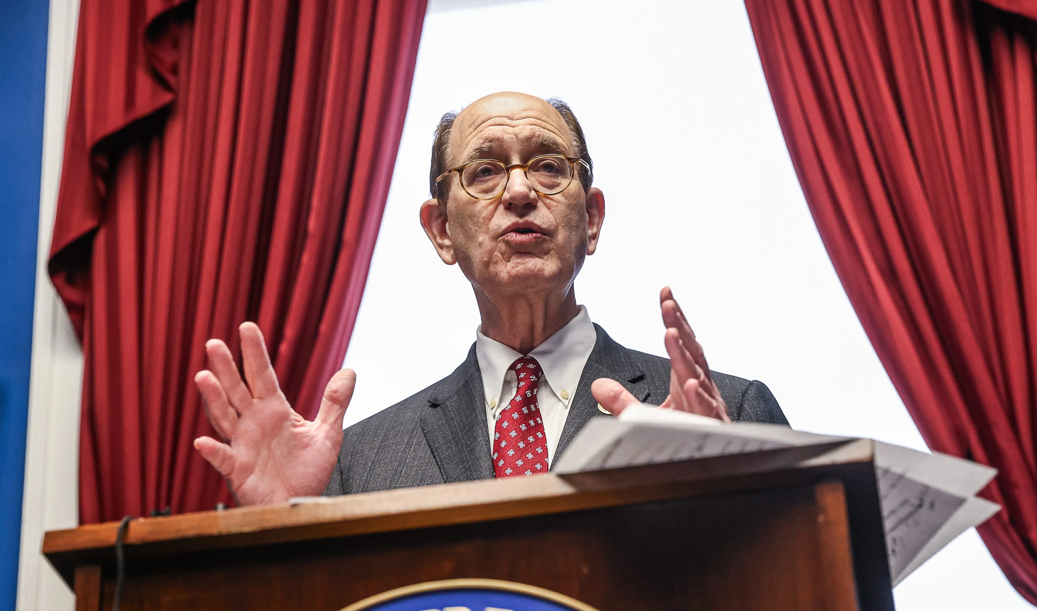 Brad Sherman at podium