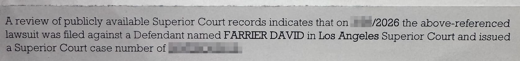 "A lawsuit was filed"