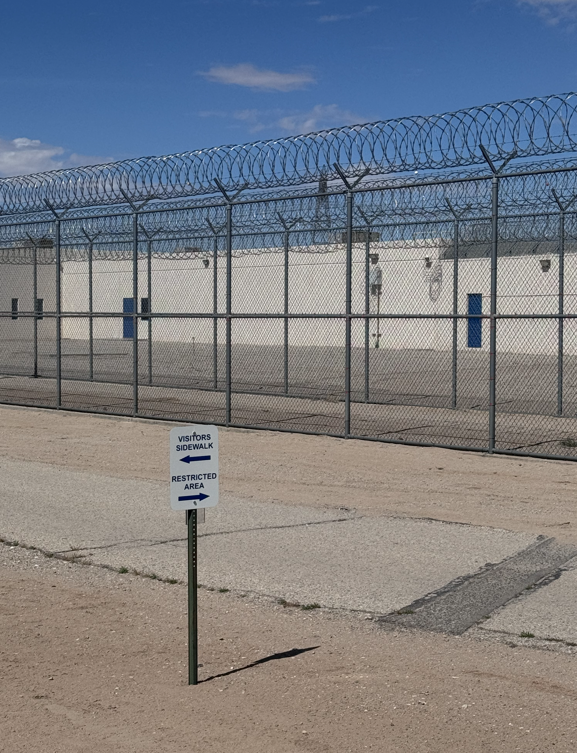 "Restricted area" sign