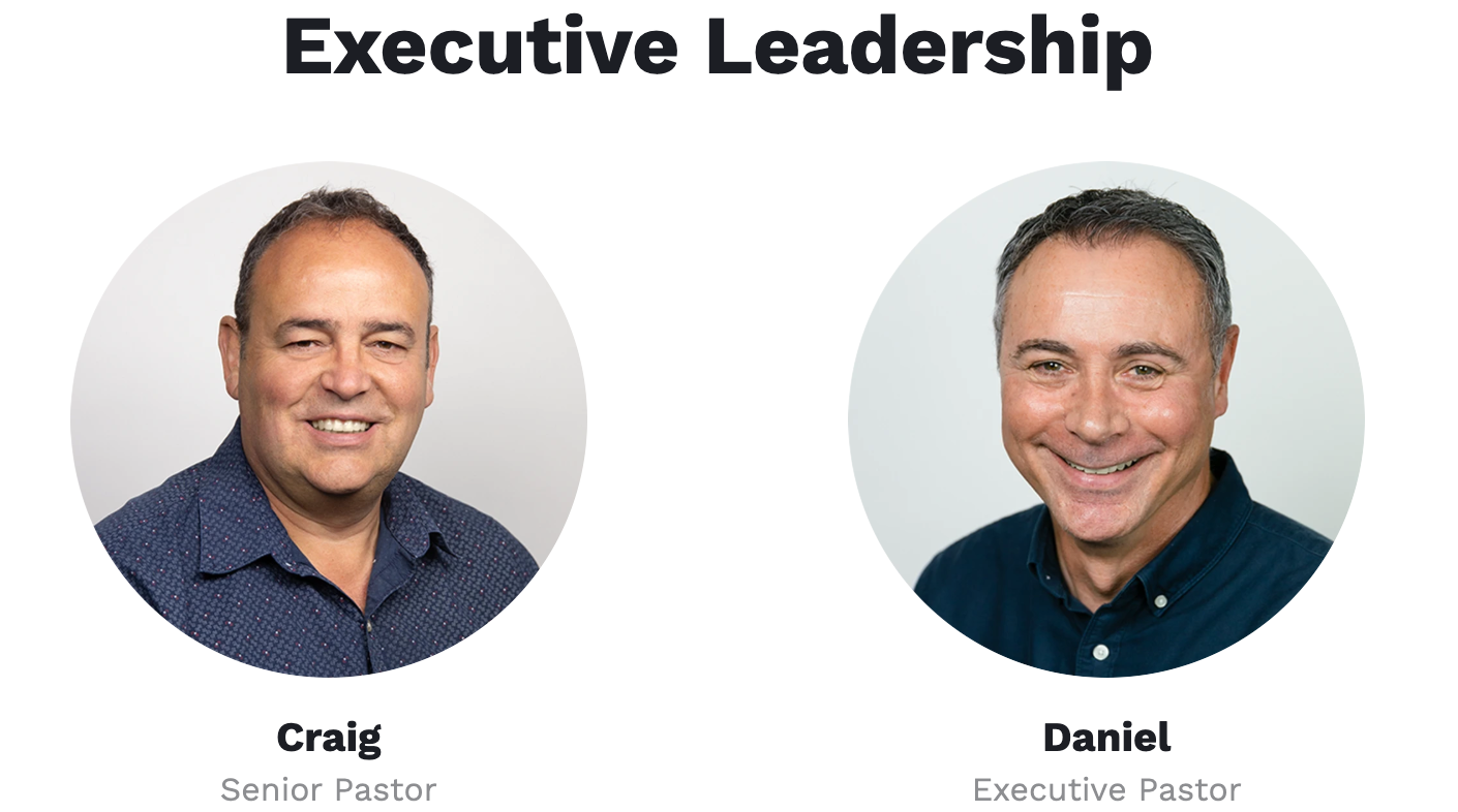 Craig as senior pastor