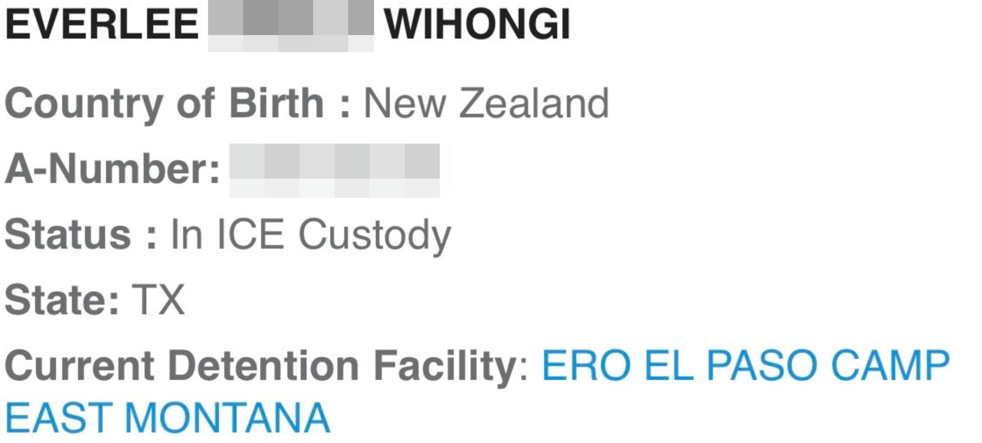 ICE listing