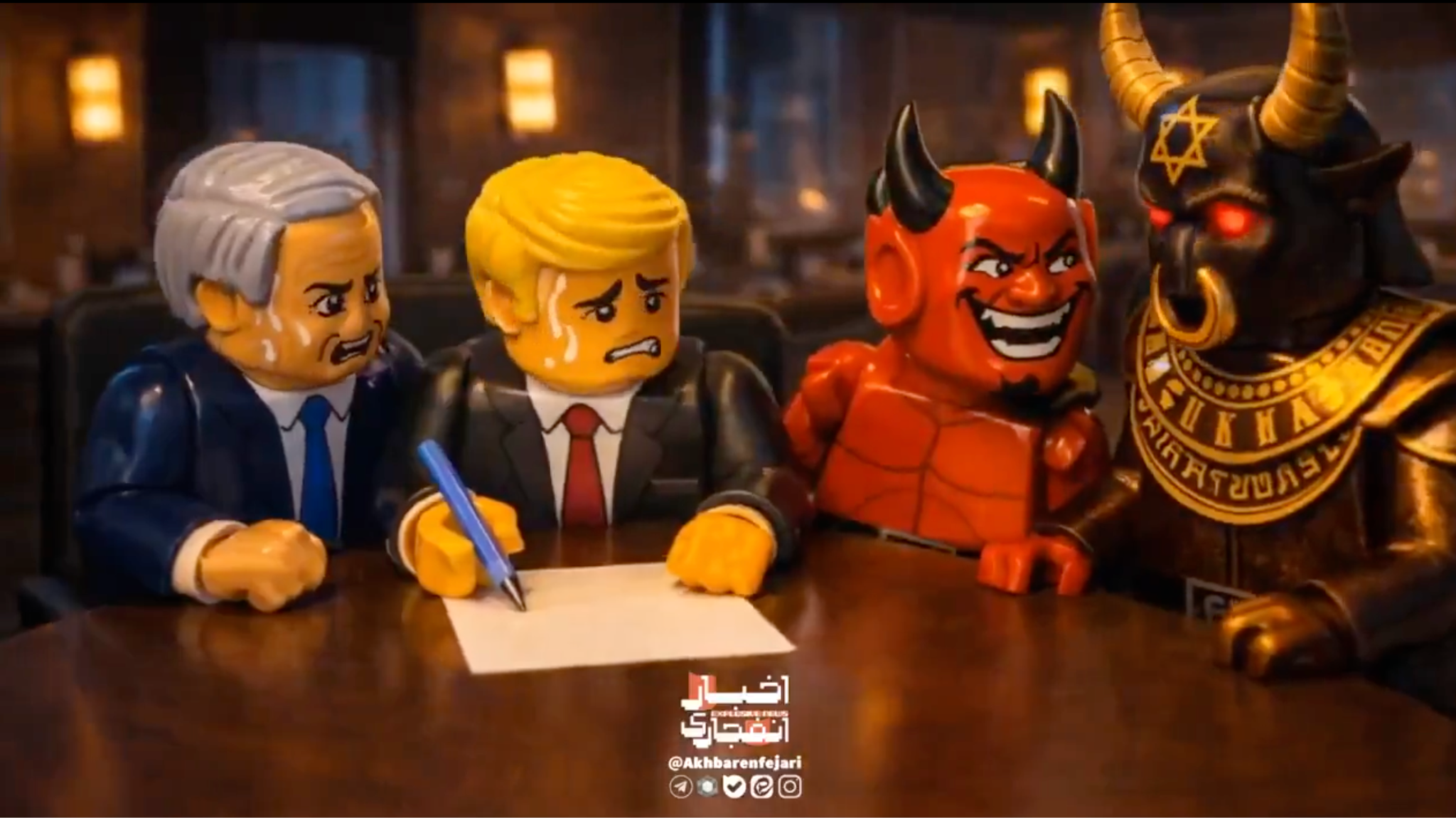 A lego Trump in Iran video