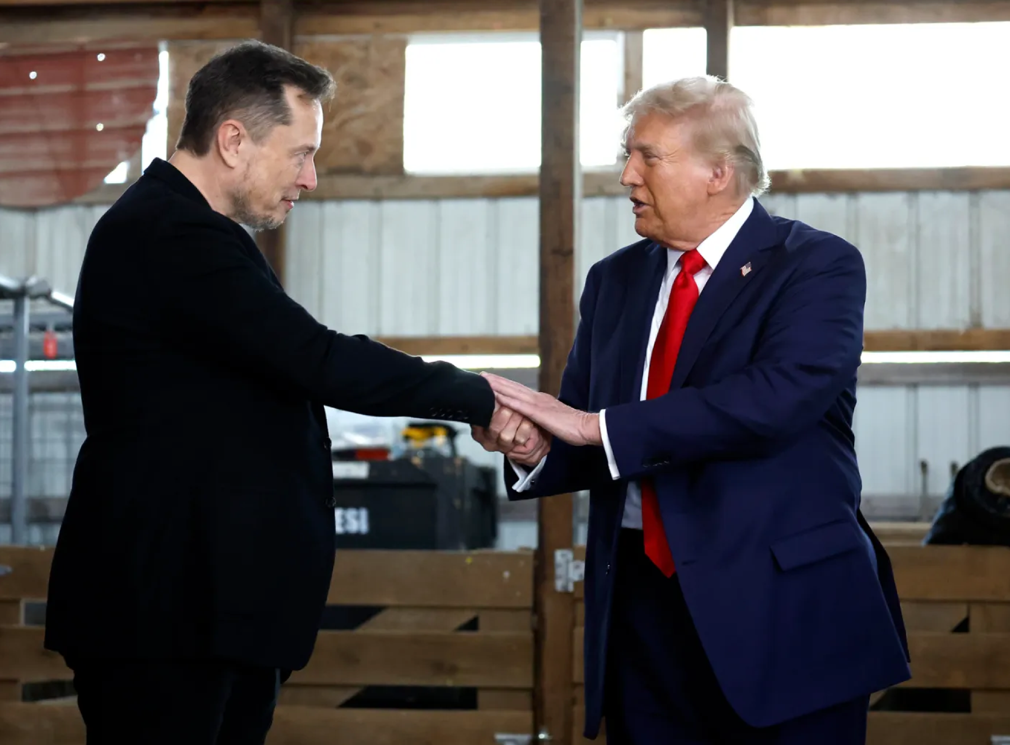 Musk and Trump share an intimate moment