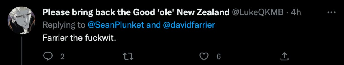 "Farrier the fuckwit"