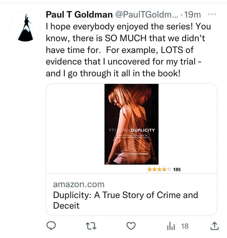 Paul T Goldman on twitter: "Lots more evidence that I uncovered at my trial"