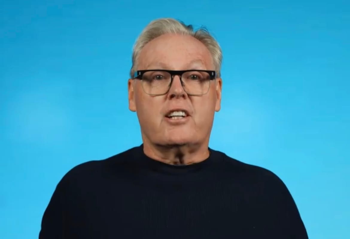 Peter Mortlock prattling on in an Instagram post