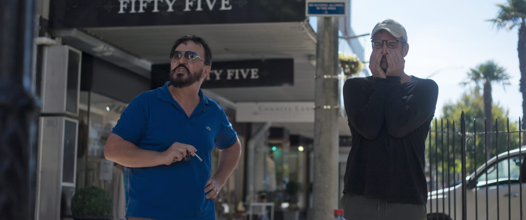 Still from Mister Organ: Michael Organ and David Farrier on street